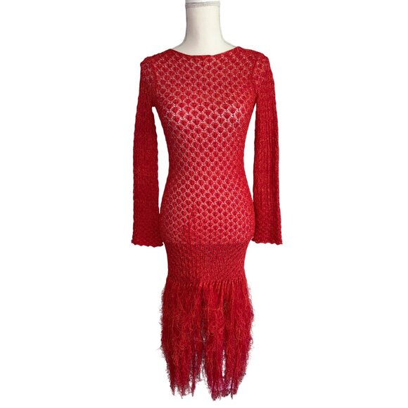 DEVON WINDSOR Red Long Sleeve Dress - Picture 5 of 15